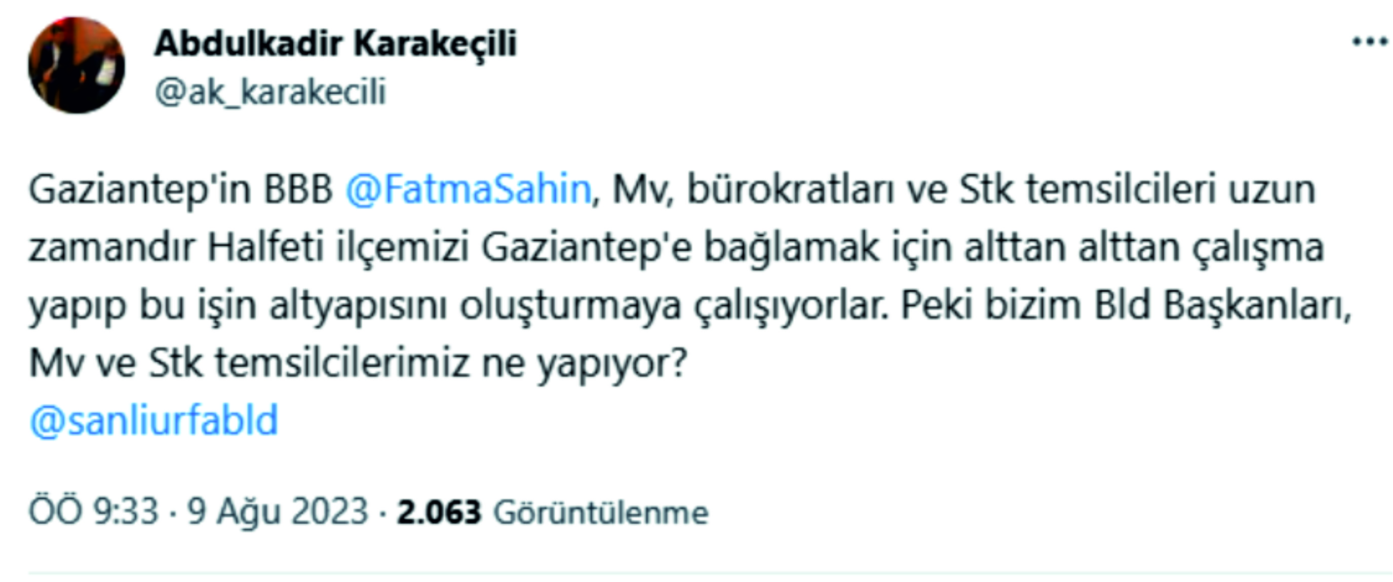 'Fatma bacı'ya şok Urfa suçlaması