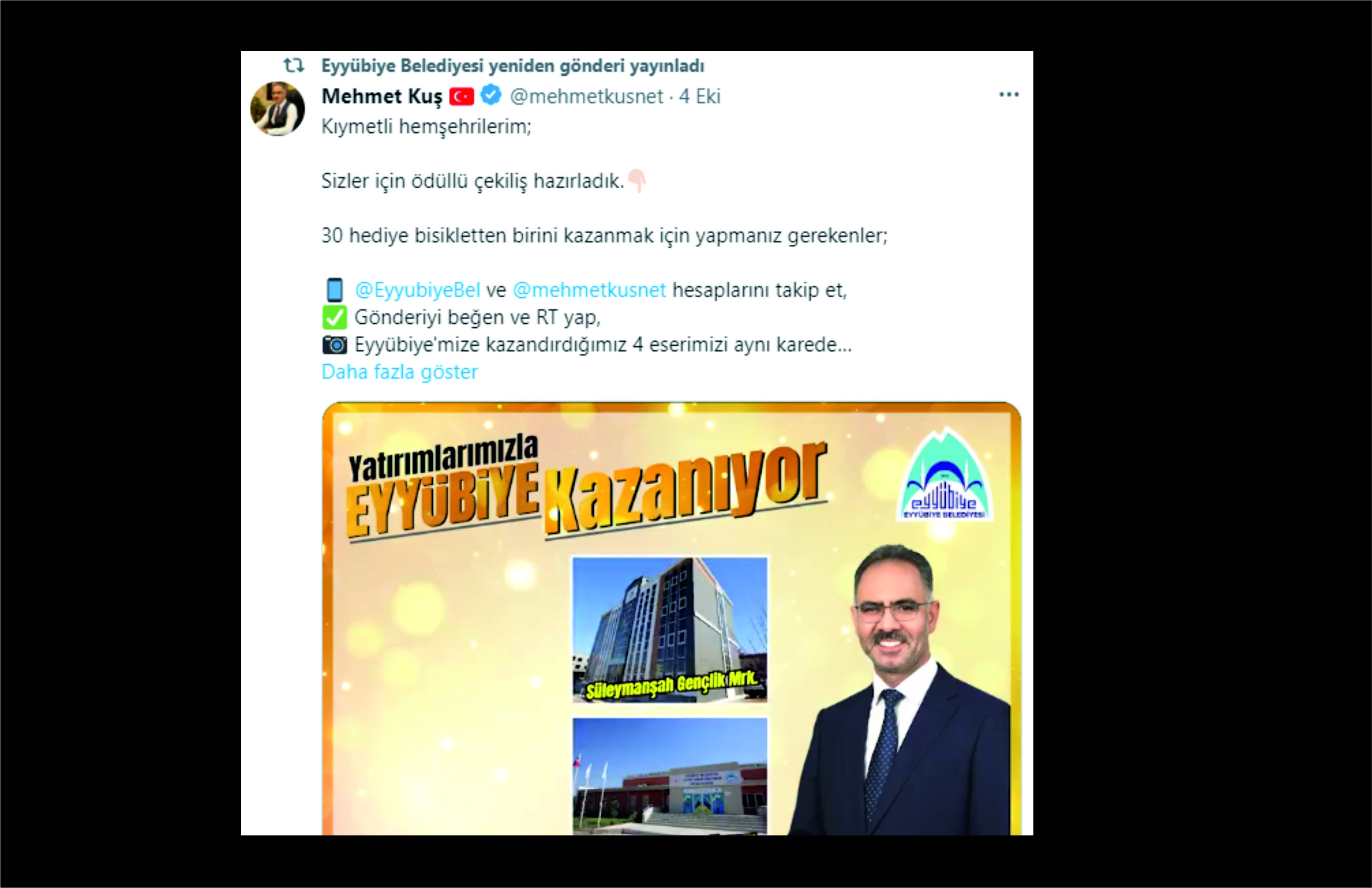 Eyyübiye Belediyesi'nin yarışması sonuçlandı
