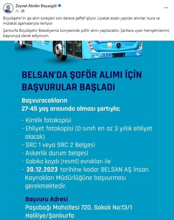 BELSAN personel alacak !