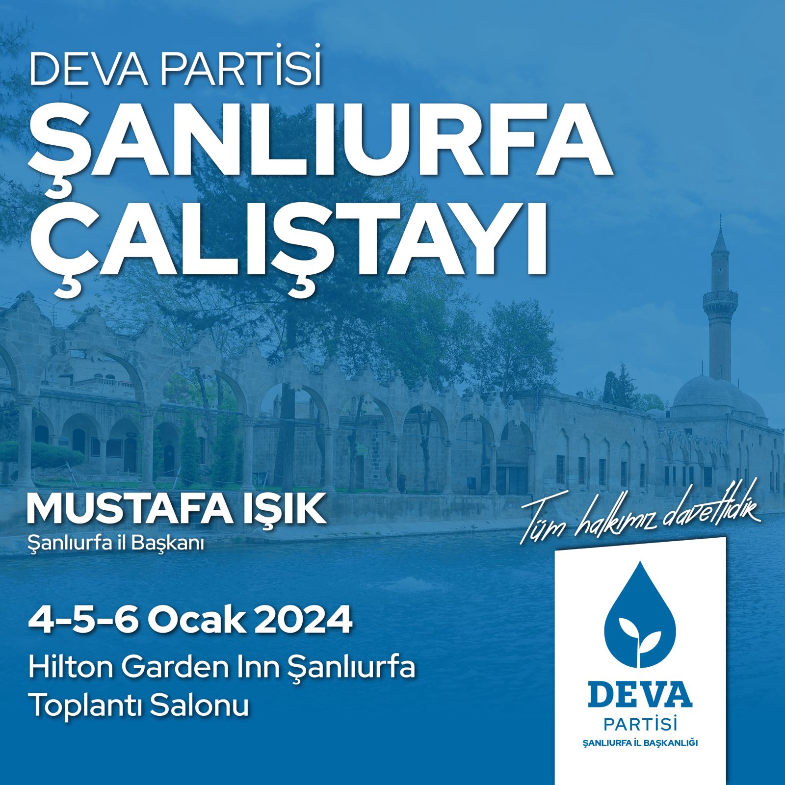 DEVA Partisi Şanlıurfa'da çalıştay düzenleyecek