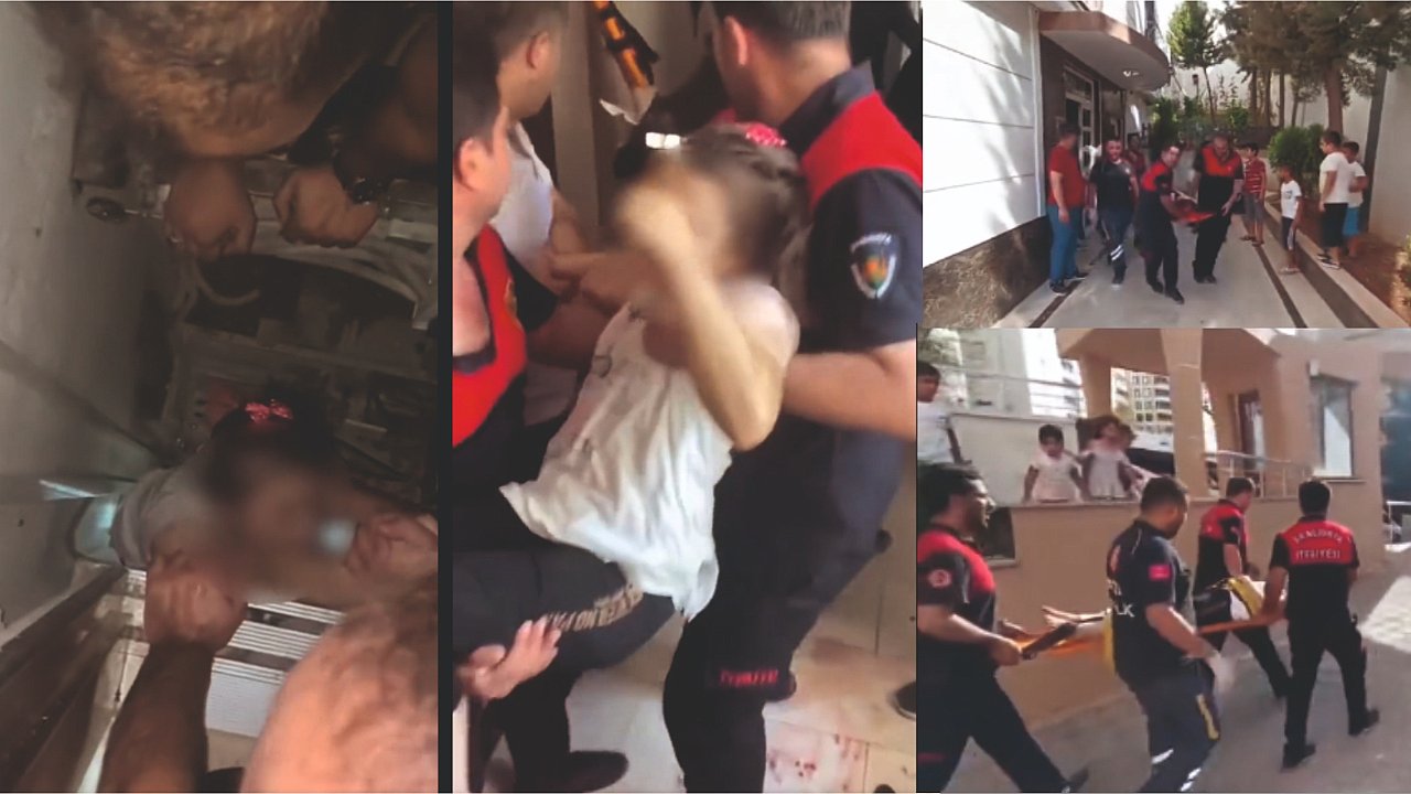 Karaköprü'de asansör kazası