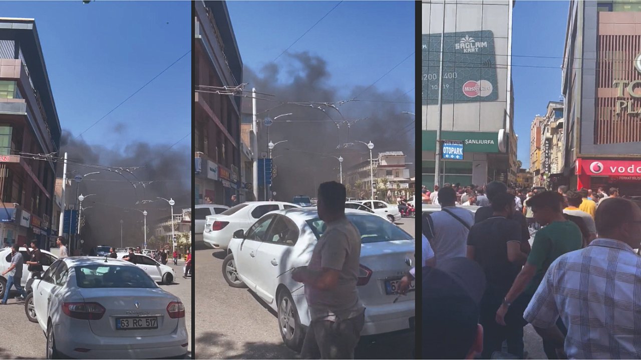 Bankada korkutan yangın
