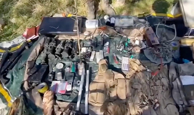 Pençe Kilit bölgesinde teröristlere ait mühimmat ele geçirildi
