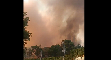 Askeri alanda korkutan yangın