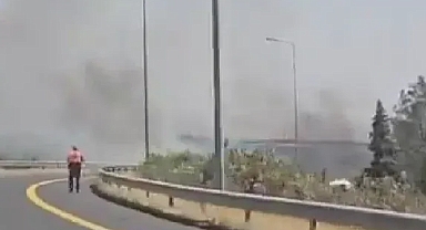 Şanlıurfa'da Otoyoldan dumanlar yükseliyor