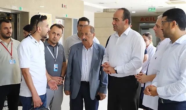 Berk ve Güzelçiçek, hastanelerde incelemelerde bulundu