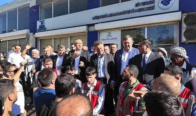 CHP heyeti ve Siverekliler DEDAŞ'a yürüdü