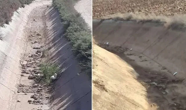 Çiftçiler ‘ha ho’ çekiyor: Bu sulama kanallarında sular kesildi !