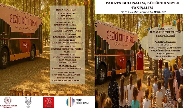 Gezici Kütüphane Eyyübiye Millet Bahçesi’ne Geliyor