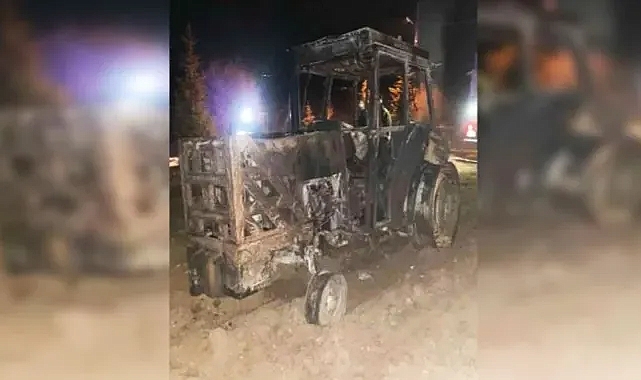 Şanlıurfa’da bir traktör kundaklandı