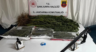 Şanlıurfa'da bir evde uyuşturucu ve silah ele geçirildi