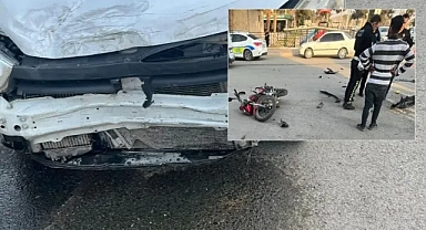 Şanlıurfa’da motosiklet ile ticari araç çarpıştı