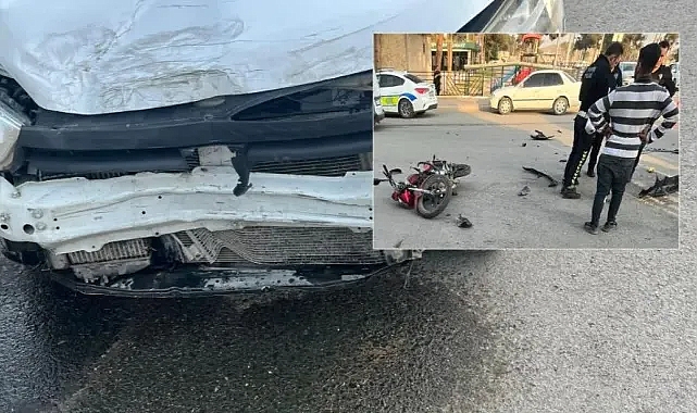 Şanlıurfa’da motosiklet ile ticari araç çarpıştı