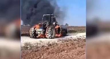 Şanlıurfa’da traktör alevlere teslim oldu (VİDEO)
