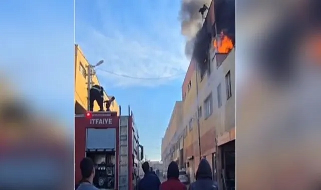 Şanlıurfa’da bir işyerinde yangın (VİDEO)