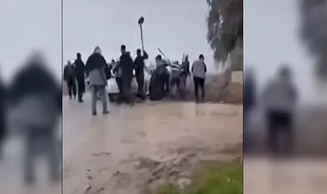 Arazi kavgasında taş ve sopalar havada uçuştu