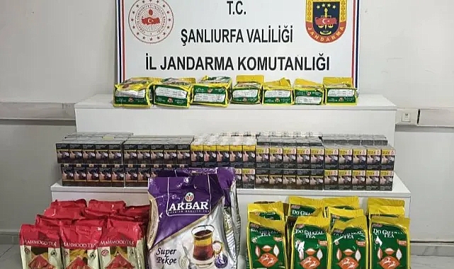 Şanlıurfa'da 5 bin paket kaçak sigara ve çay ele geçirildi