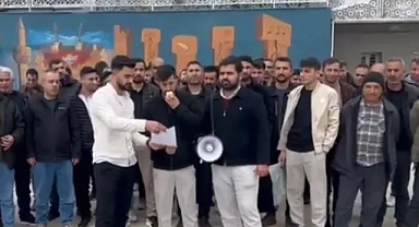 Şanlıurfa’daki işçilerden maaş ve tazminat eylemi