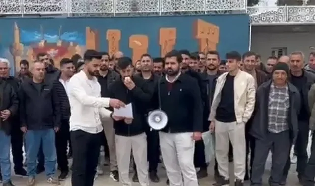 Şanlıurfa’daki işçilerden maaş ve tazminat eylemi