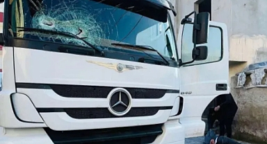 TIR'ı kaçıran şüpheli polisin ateşiyle durduruldu