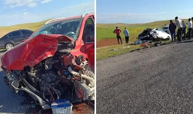 Harran’da araçlar hurdaya döndü: Yaralılar var