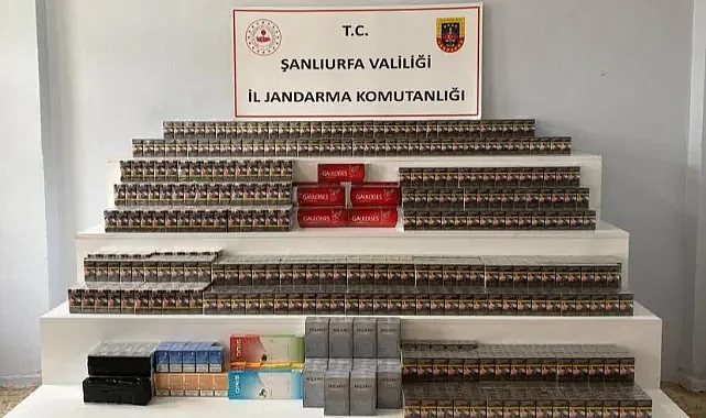 Şanlıurfa'da 4 bin 900 paket sigara ele geçirildi
