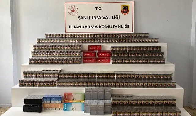 Şanlıurfa'da 4 bin 900 paket sigara ele geçirildi