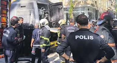 Şanlıurfa’da halk otobüsünde yangın paniği
