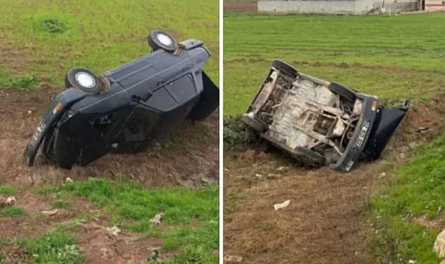 Şanlıurfa’da otomobil tarlaya uçtu: 1 yaralı