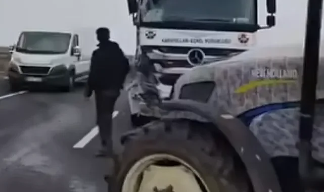 Şanlıurfa’da tır ile traktör çarpıştı