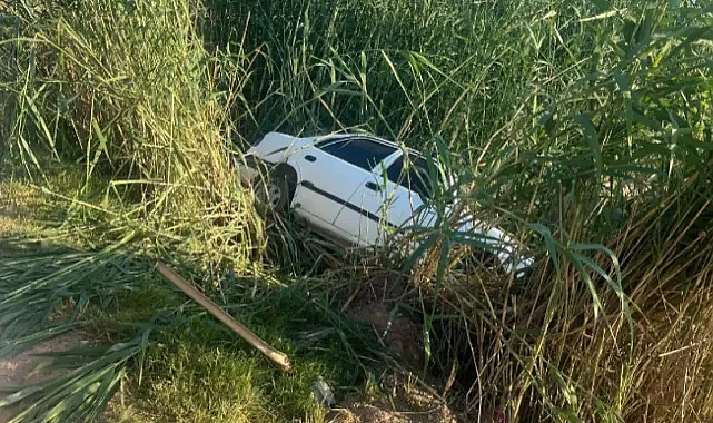 Harran’da otomobil şarampole uçtu