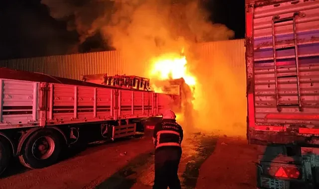 Şanlıurfa’da TIR garajında büyük yangın