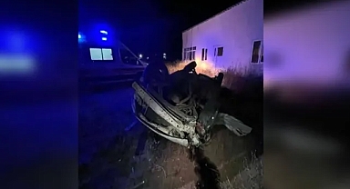 Akçakale yolunda korkutan kaza