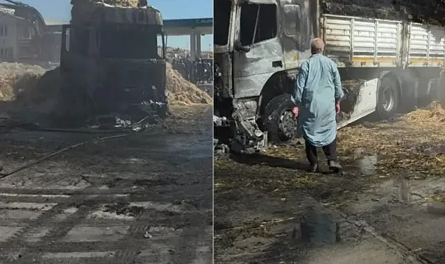 Saman yüklü TIR, alevlere teslim oldu