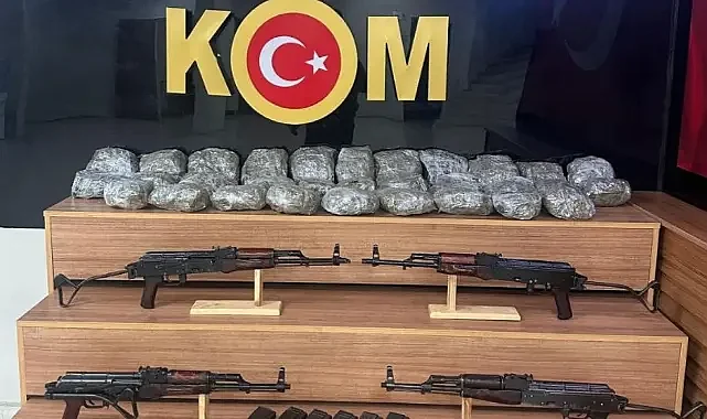 Şanlıurfa'da 6 kaleşnikof ve 10 kg uyuşturucu ele geçirildi