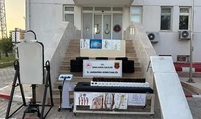 Şanlıurfa'da ruhsatsız tedavi merkezine jandarmadan operasyon