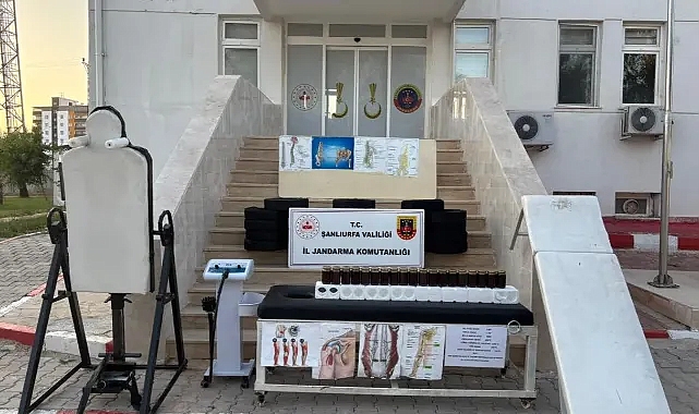 Şanlıurfa'da ruhsatsız tedavi merkezine jandarmadan operasyon