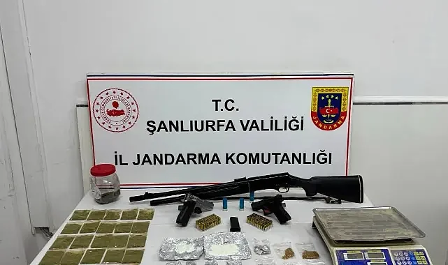 Şanlıurfa'da silah ve uyuşturucu ele geçirildi