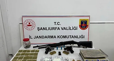 Şanlıurfa'da silah ve uyuşturucu ele geçirildi