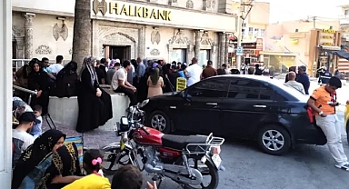 Şanlıurfa Halkbank'ta yoğunluk. Nedeni sonradan anlaşıldı