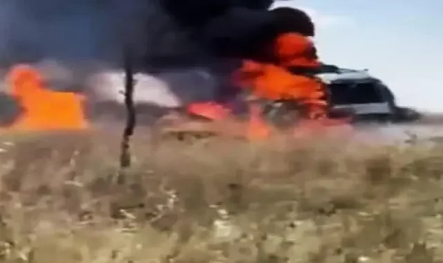 Urfa - Viranşehir yolunda TIR alevlere teslim oldu
