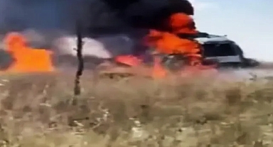 Urfa - Viranşehir yolunda TIR alevlere teslim oldu
