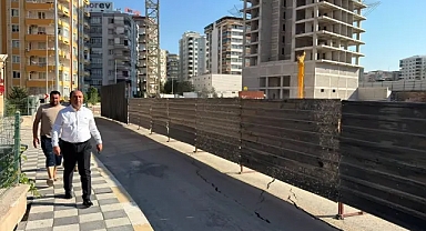 GAP Bulvarı'nda çökme: Çiftçi, bölgeyi yerinde inceledi