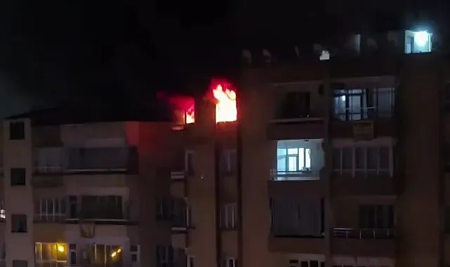 Şanlıurfa'da bir binanın en üst katında yangın paniği