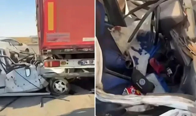 Şanlıurfa'da bir otomobil TIR'a çarptı: Yaralılar var
