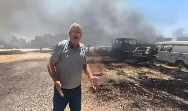 Şanlıurfa'da Yediemin Otoparkında yangın