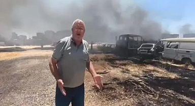 Şanlıurfa'da Yediemin Otoparkında yangın