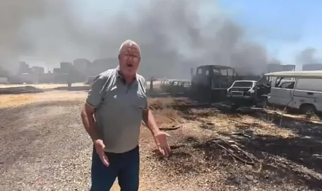 Şanlıurfa'da Yediemin Otoparkında yangın