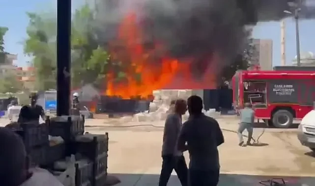 Viranşehir Yeni Hal Pazarı yakınlarında yangın