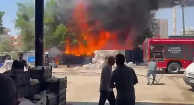 Viranşehir Yeni Hal Pazarı yakınlarında yangın